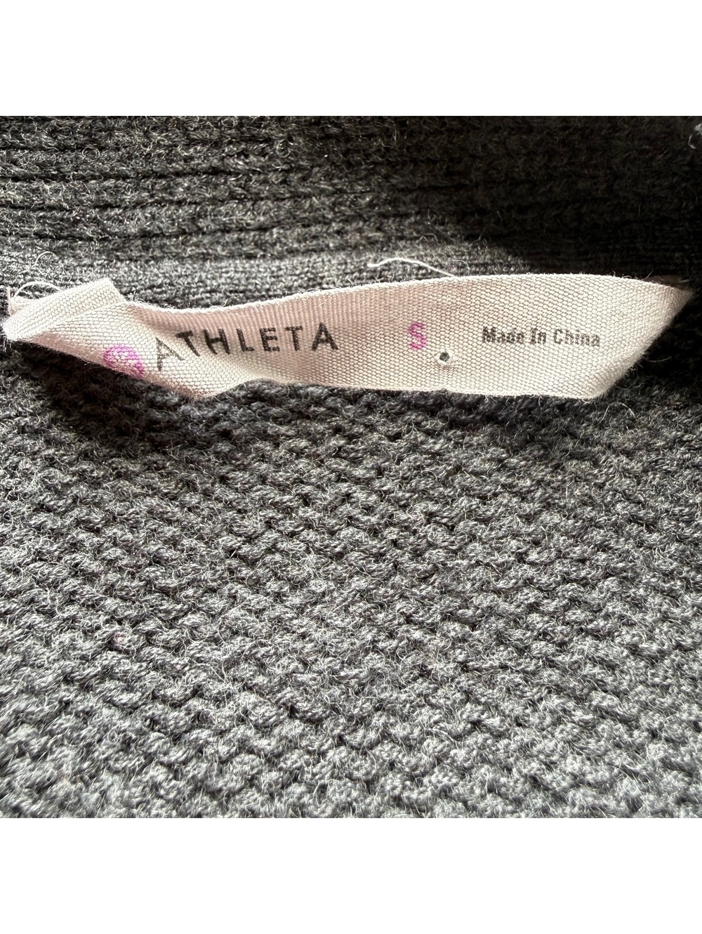 Athleta 100% Merino Wool Long Open Cardigan Sweater Gray Size S - Picture 8 of 8